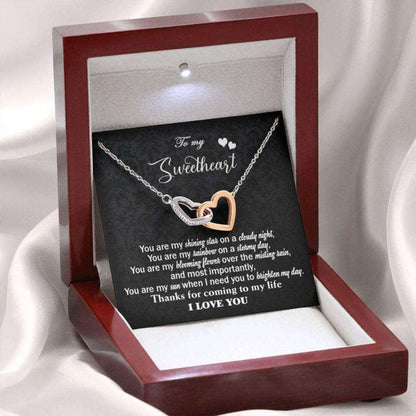 Girlfriend Necklace, To My Sweetheart Necklace, Engagement Gift For Her, Necklace For Fiance, Wife Necklace, Anniversary Necklace Gift For Karwa Chauth Rakva