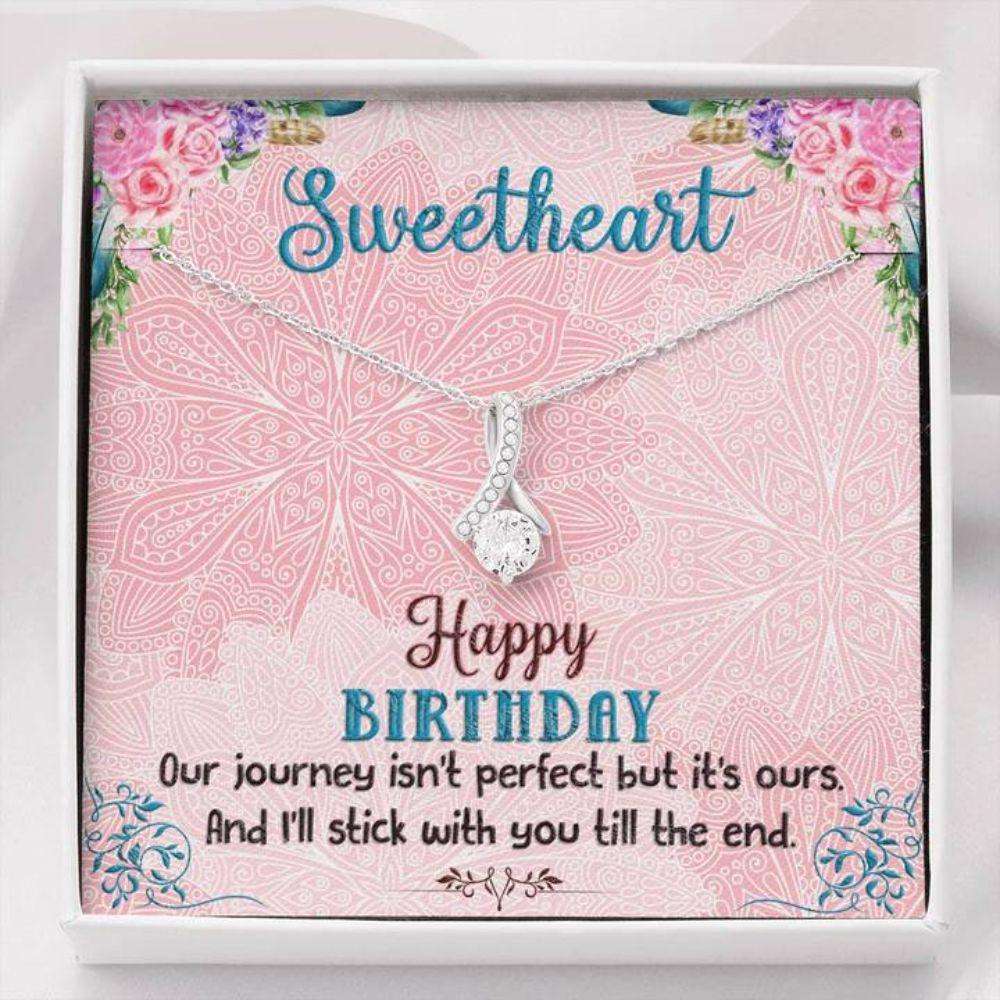 Girlfriend Necklace, To My Sweetheart Our Journey Gift Necklace For Karwa Chauth Rakva