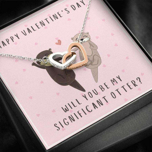 Girlfriend Necklace, Valentine’S Gift For Girlfriend “ Valentine’S Day Gift “ Will You Be My Significant Otter Gifts For Friend Rakva