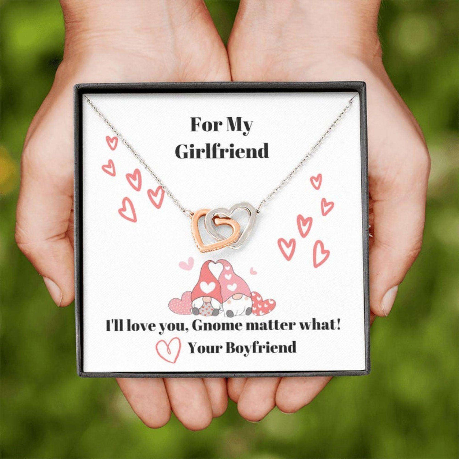 Girlfriend Necklace, Valentines Gnomes Gift “ Valentine’S Day Necklace Gift For Girlfriend “ Gnomes Valentines Day Necklace For Girlfriend Gifts For Friend Rakva