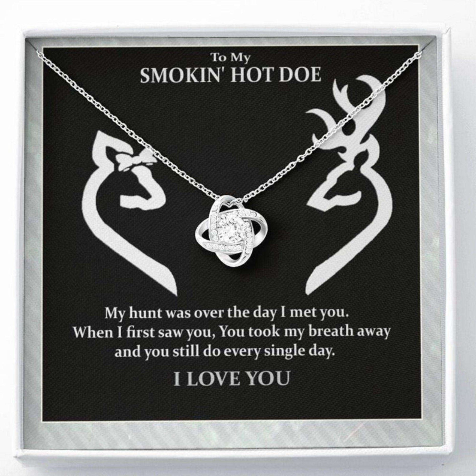 Girlfriend Necklace, Valentines Necklace For Girlfriend, Valentines Necklace, To My Smokin Hot Doe Necklace Gifts For Friend Rakva