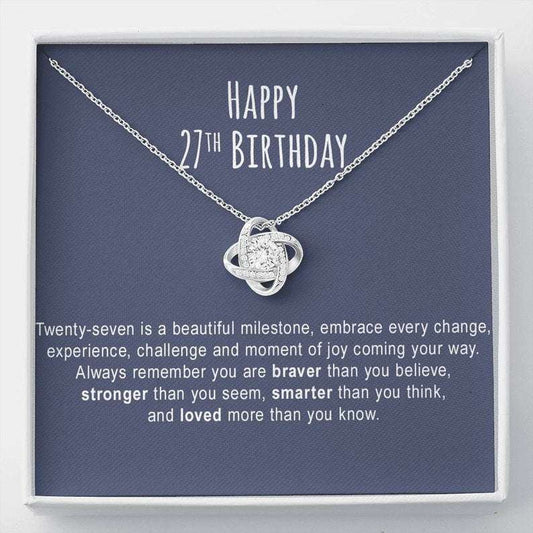 Girlfriend Necklace, Wife Necklace, 27Th Birthday Necklace Gift For Her, 27Th Birthday Necklace Gift For Women, 27Th Birthday Jewelry For Karwa Chauth Rakva