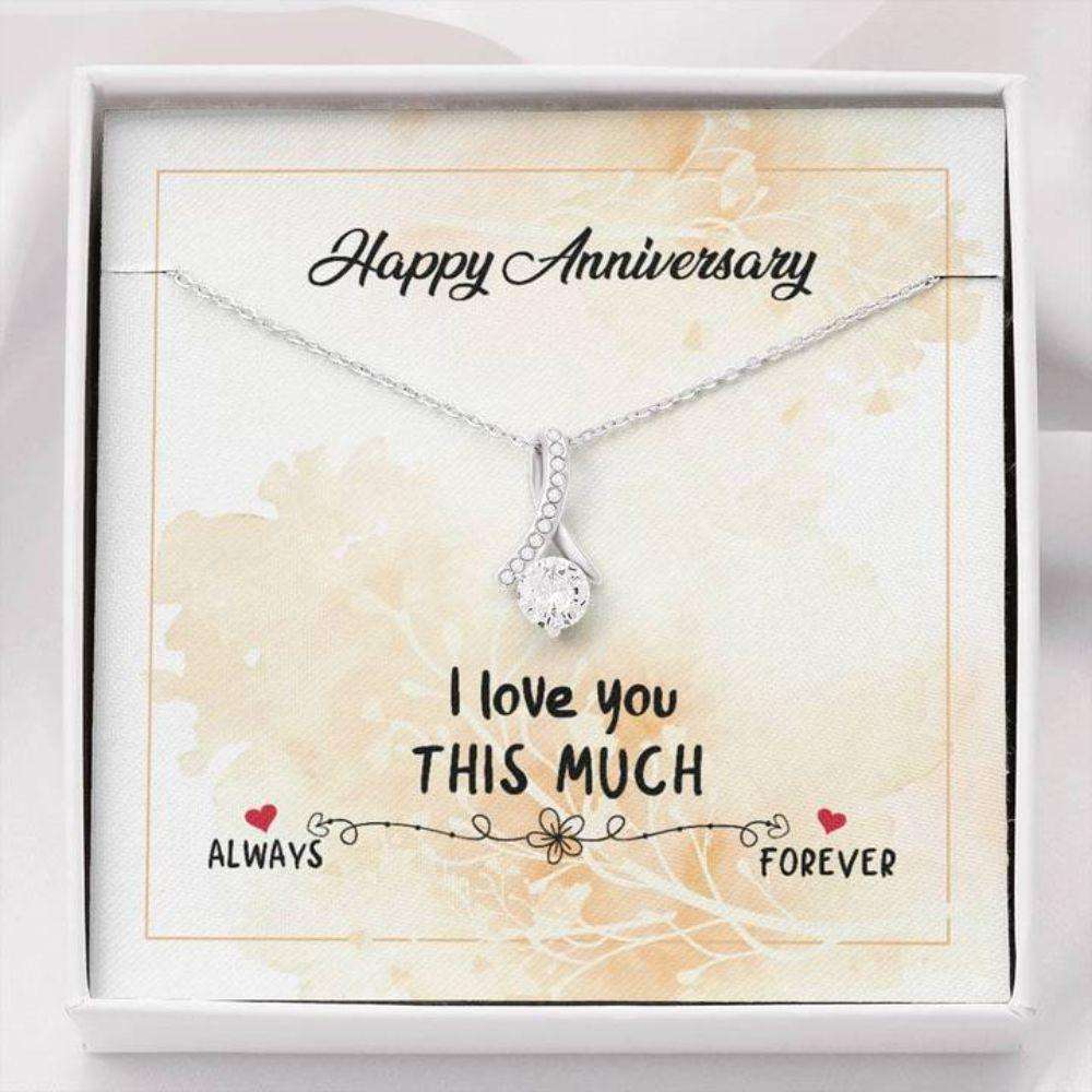 Girlfriend Necklace, Wife Necklace, Happy Anniversary Beauty Necklace Gifts For Friend Rakva