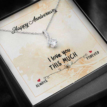 Girlfriend Necklace, Wife Necklace, Happy Anniversary Beauty Necklace Gifts For Friend Rakva