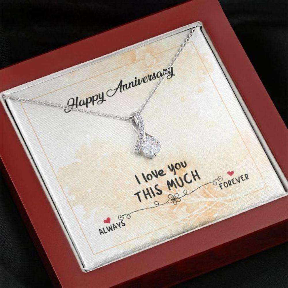 Girlfriend Necklace, Wife Necklace, Happy Anniversary Beauty Necklace Gifts For Friend Rakva