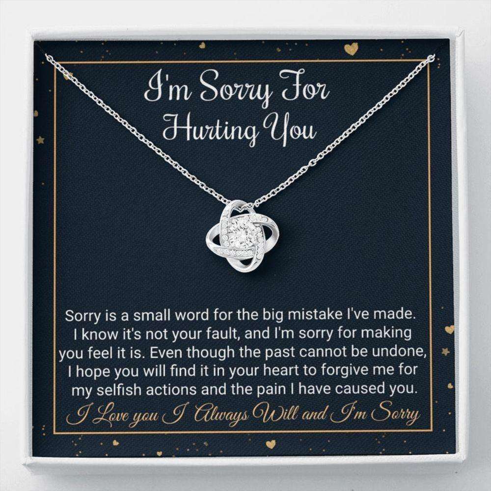 Girlfriend Necklace, Wife Necklace, I’M Sorry Gift, Apology Gift, Forgive Me, Sorry Gift For A Friend Or Partner For Karwa Chauth Rakva