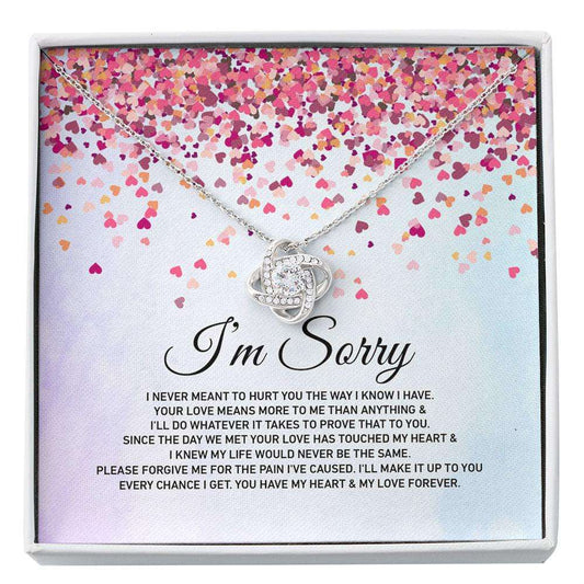 Girlfriend Necklace, Wife Necklace, I’M Sorry Gift, Apology Necklace Gift For Her, Sorry Card, Forgiveness Gift For Karwa Chauth Rakva