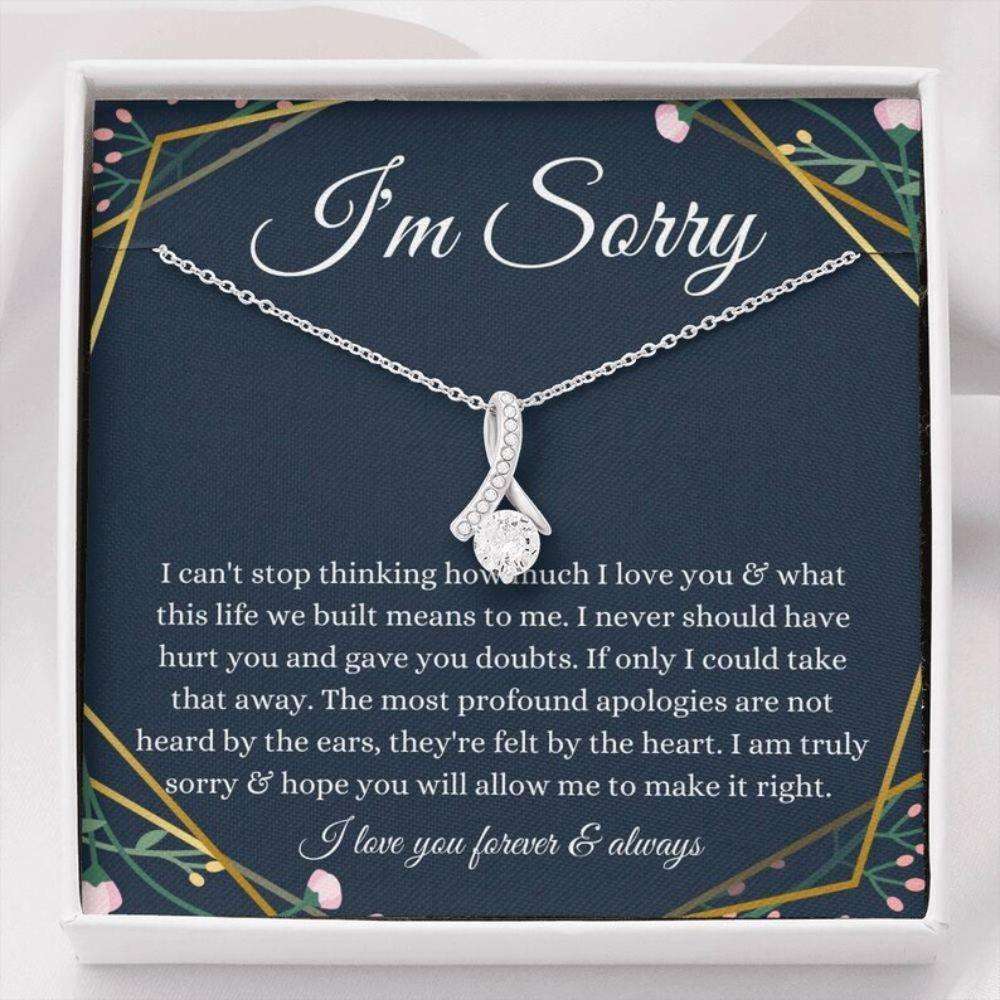 Girlfriend Necklace, Wife Necklace, I’M Sorry Necklace Apology Gift, Gift For Wife/Girlfriend/Partner For Karwa Chauth Rakva