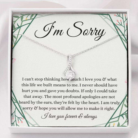 Girlfriend Necklace, Wife Necklace, I’M Sorry Necklace Apology Gift, Gift For Wife/Girlfriend/Partner For Karwa Chauth Rakva