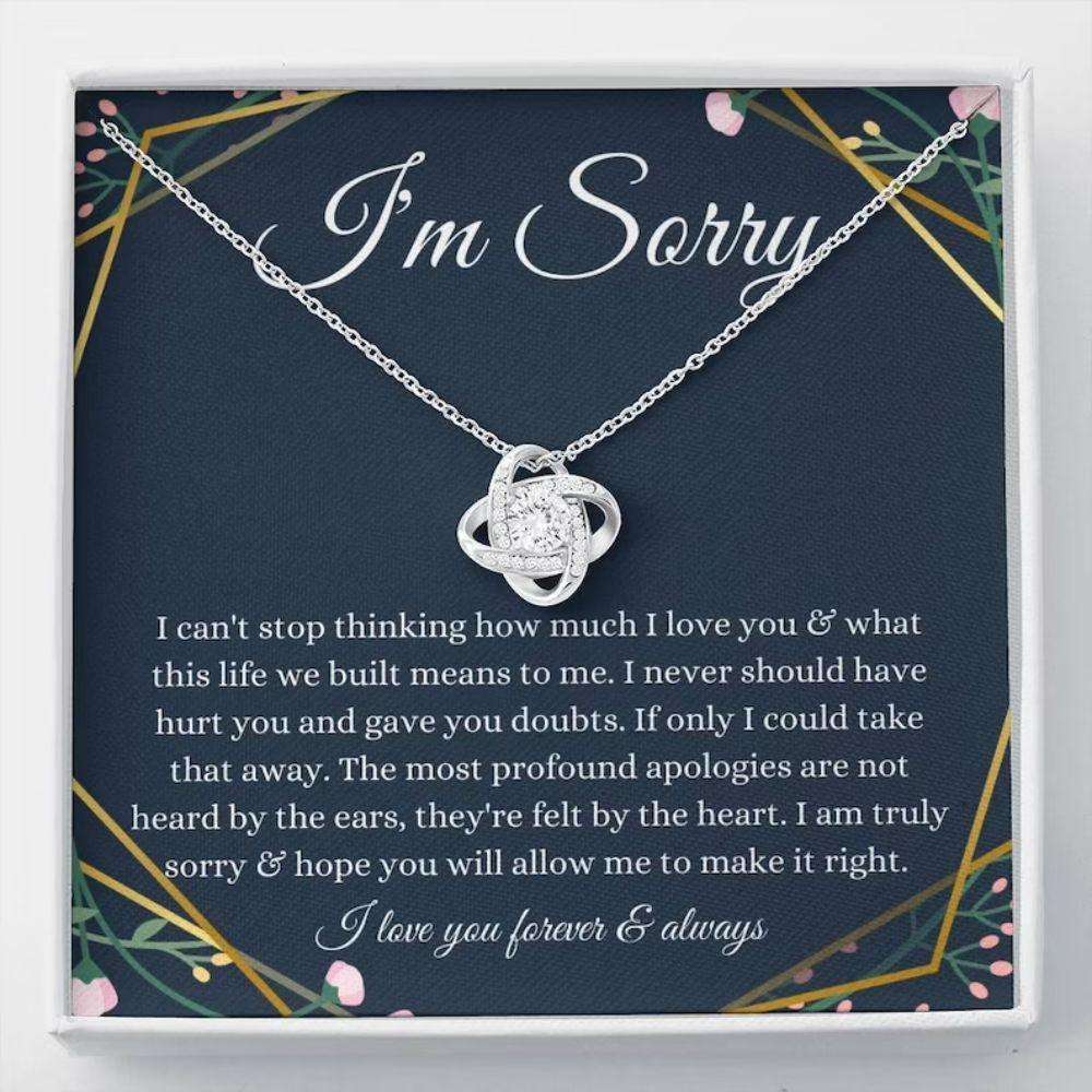 Girlfriend Necklace, Wife Necklace, I’M Sorry Necklace Apology Gift, Gift For Wife/Girlfriend/Partner, Forgiveness Gift, For Karwa Chauth Rakva