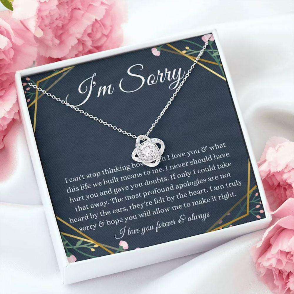 Girlfriend Necklace, Wife Necklace, I’M Sorry Necklace Apology Gift, Gift For Wife/Girlfriend/Partner, Forgiveness Gift, For Karwa Chauth Rakva