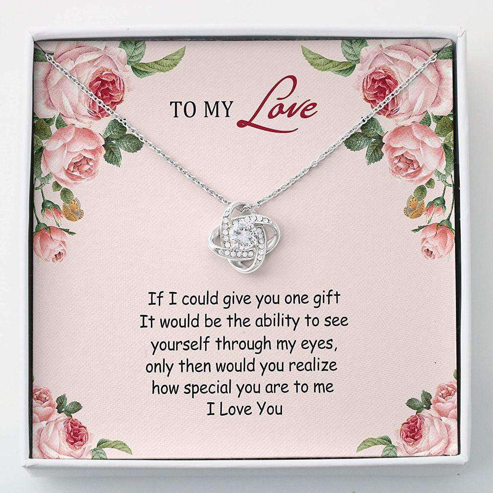 Girlfriend Necklace, Wife Necklace, My Love Necklace “ Necklace Gift For Her “ Love Knots For Karwa Chauth Rakva