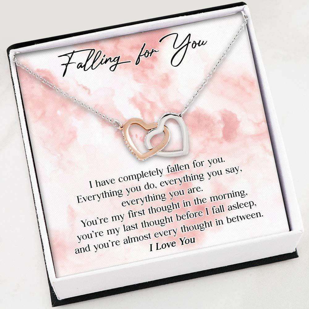 Girlfriend Necklace, Wife Necklace, Necklace For Women Girl “ To My Love Necklace Gift “ Falling For You For Karwa Chauth Rakva