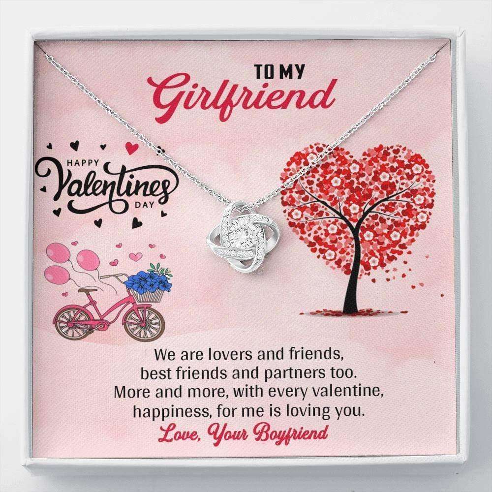 Girlfriend Necklace, Wife Necklace, Necklace Gift For Girlfriend/Soulmate/Wife, Love Knot Pendant For Her For Karwa Chauth Rakva