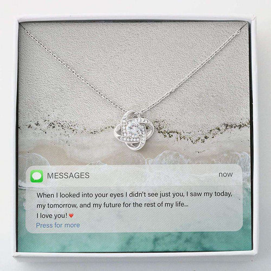 Girlfriend Necklace, Wife Necklace, Necklace Gift For Her “ Message Card For Her For Karwa Chauth Rakva