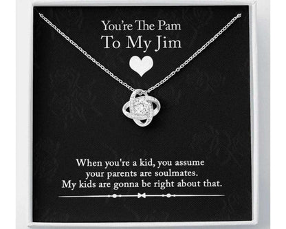 Girlfriend Necklace, Wife Necklace, Personalized Necklace Soulmate Gift, You’Re The Pam To My Jim Custom Name Gifts For Friend Rakva