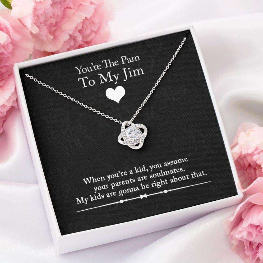 Girlfriend Necklace, Wife Necklace, Personalized Necklace Soulmate Gift, You’Re The Pam To My Jim Custom Name Gifts For Friend Rakva