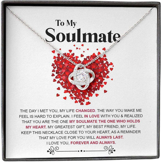 Girlfriend Necklace, Wife Necklace, Soulmate Necklace Gift For Her From Husband Boyfriend,Love Always Last For Karwa Chauth Rakva