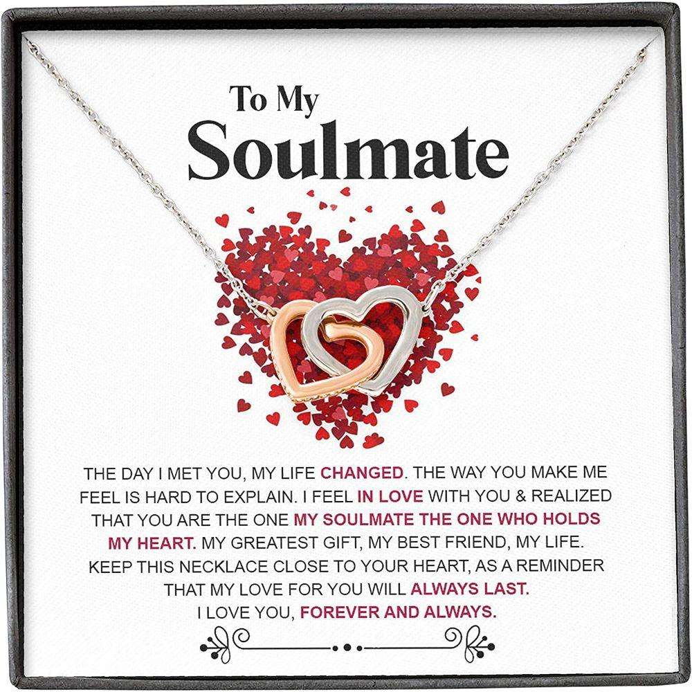 Girlfriend Necklace, Wife Necklace, Soulmate Necklace Gift For Her From Husband Boyfriend,Love Always Last For Karwa Chauth Rakva