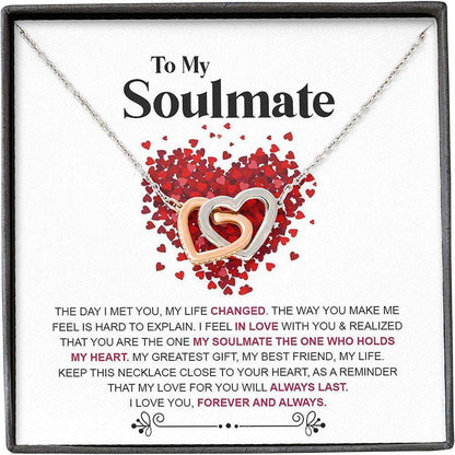 Girlfriend Necklace, Wife Necklace, Soulmate Necklace Gift For Her From Husband Boyfriend,Love Always Last For Karwa Chauth Rakva