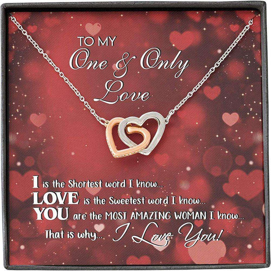 Girlfriend Necklace, Wife Necklace, Soulmate Necklace Gift For Her From Husband Boyfriend,One Only Love For Karwa Chauth Rakva