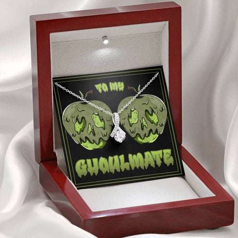 Girlfriend Necklace, Wife Necklace, To My Ghoulmate Funny Soulmate Pun “ Alluring Beauty Necklace For Karwa Chauth Rakva