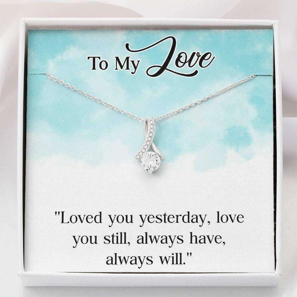 Girlfriend Necklace, Wife Necklace, To My Love Necklace “ Necklace Gifts For Her “ Necklace With Gift Box For Karwa Chauth Rakva