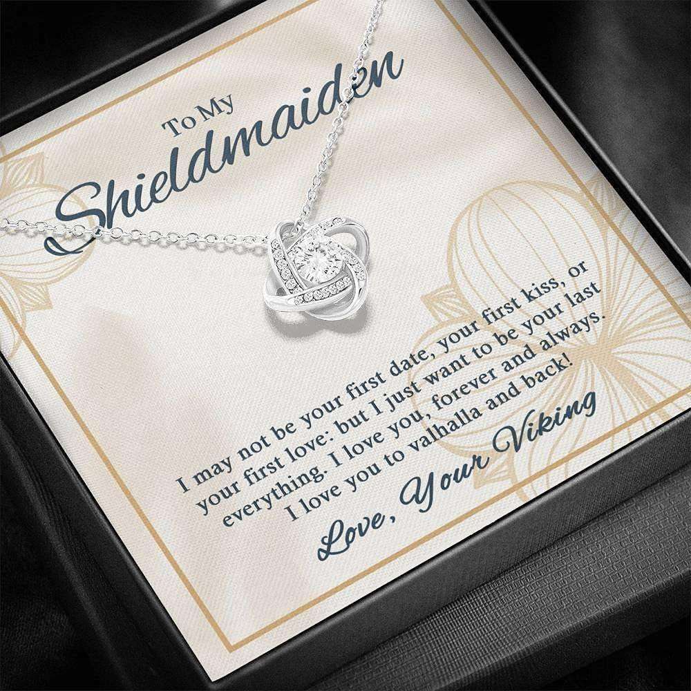 Girlfriend Necklace, Wife Necklace, To My Shieldmaiden Necklace Gift “ Love You To Valhalla And Back, Viking Shieldmaiden Wife For Karwa Chauth Rakva