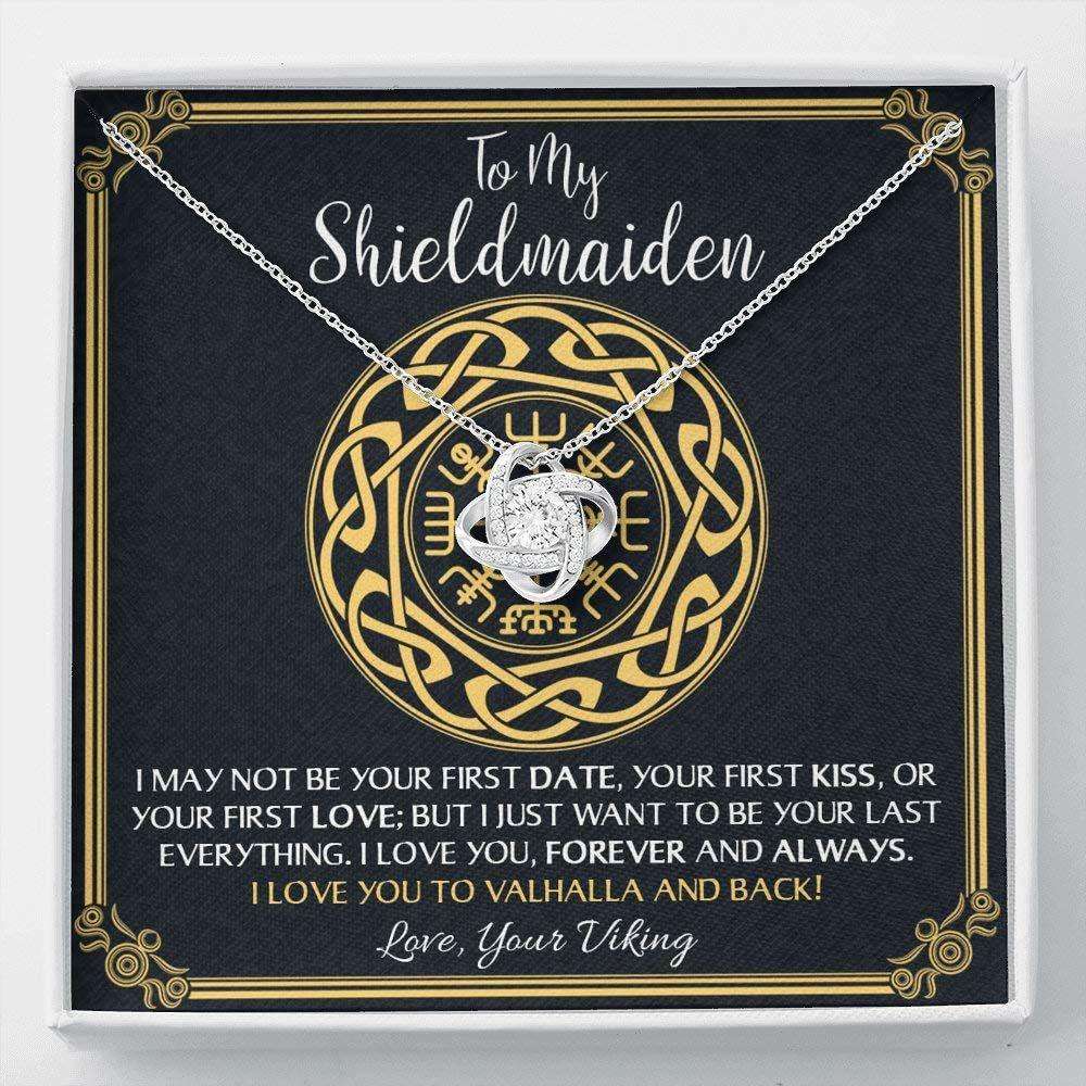 Girlfriend Necklace, Wife Necklace, To My Shieldmaiden Necklace Gift “ Love You To Valhalla And Back, Wife Gift, Girlfriend Gift, Viking Gift Gift For Karwa Chauth Rakva