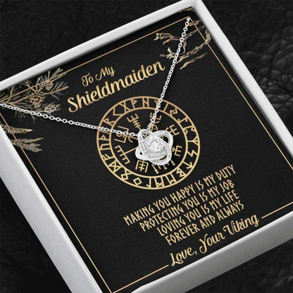 Girlfriend Necklace, Wife Necklace, To My Shieldmaiden Necklace, Protecting You Is My Job “ Girlfriend, Fiance, Future Wife, Wife Gift For Karwa Chauth Rakva