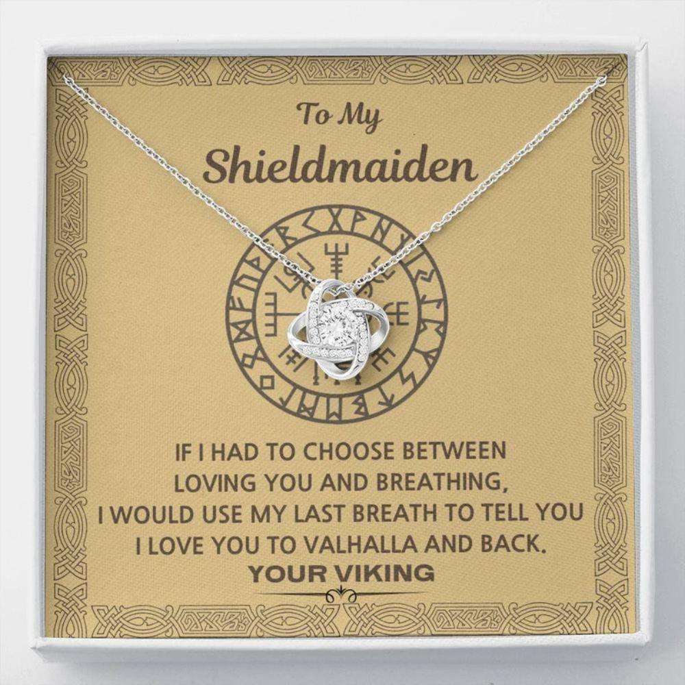 Girlfriend Necklace, Wife Necklace, To My Shieldmaiden Necklace “ Wife Gift “ Girlfriend Gift “ Viking Style Gift For Karwa Chauth Rakva