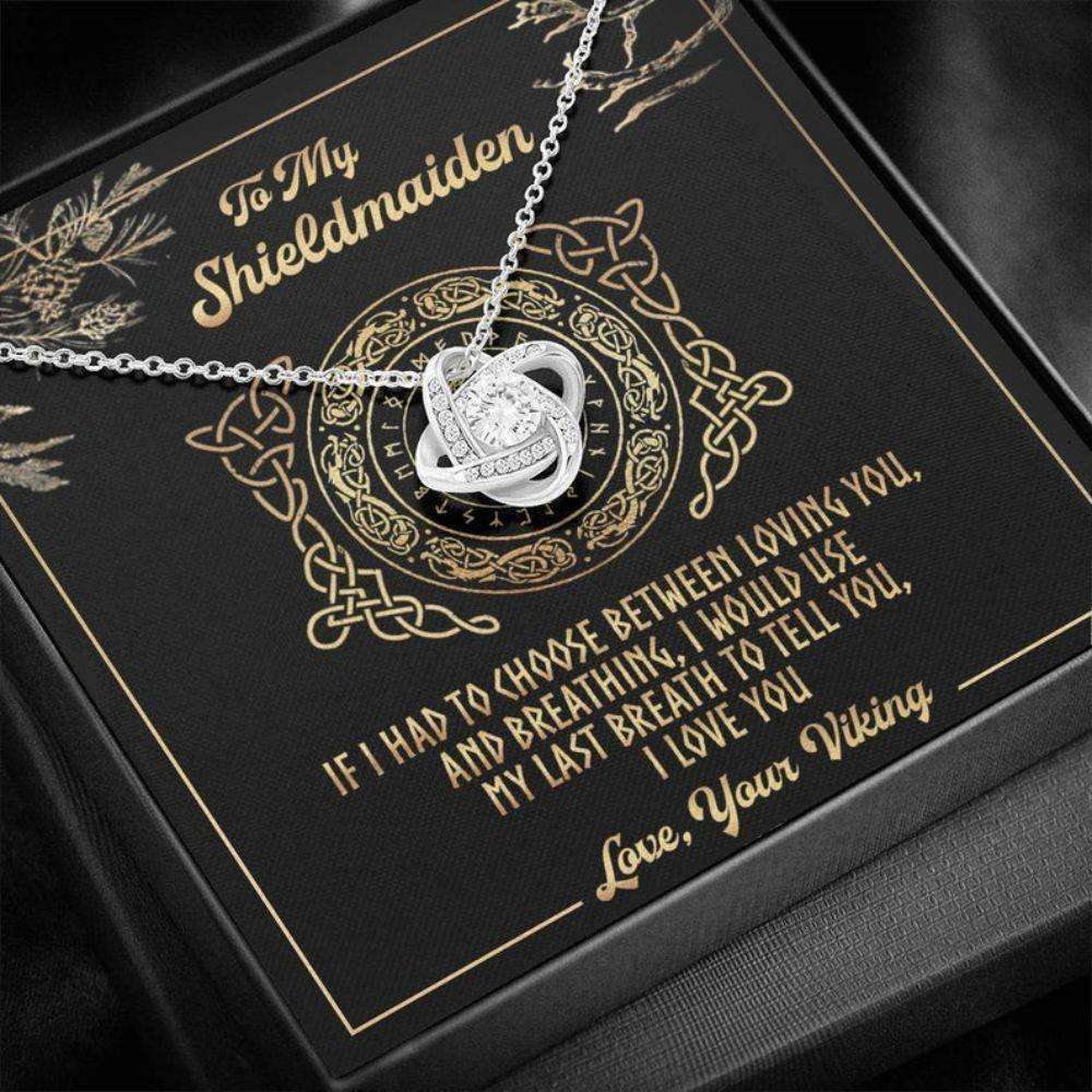 Girlfriend Necklace, Wife Necklace, To My Shielmaiden Necklace “ Gift For Future Wife, Fiance, Girlfriend, Wife For Karwa Chauth Rakva