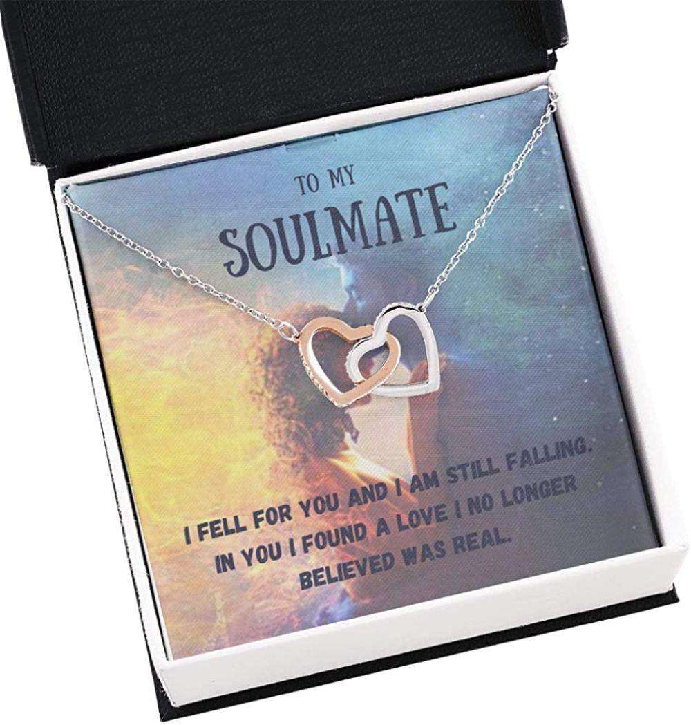 Girlfriend Necklace, Wife Necklace, To My Soulmate Necklace Gift “ I Fell For You “ My Love For You Necklace For Karwa Chauth Rakva