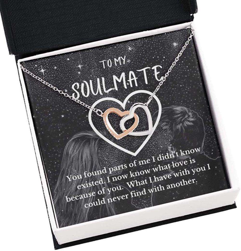 Girlfriend Necklace, Wife Necklace, To My Soulmate Necklace Gift “ You Found Parts Of Me “ Forever Necklace For Karwa Chauth Rakva