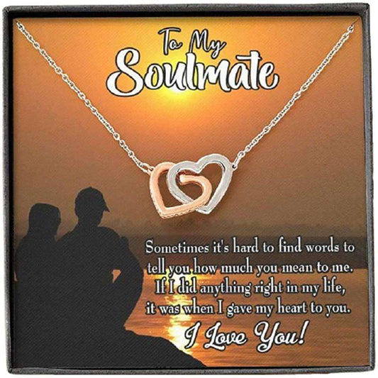 Girlfriend Necklace, Wife Necklace, To My Soulmate Necklace Gift , You Have My Heart Inseparable Love Necklace For Karwa Chauth Rakva