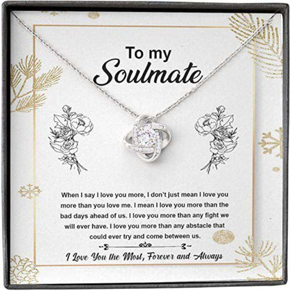 Girlfriend Necklace, Wife Necklace, To My Soulmate Necklace Rose Say I Love You More Fight Abstacle The Most For Karwa Chauth Rakva