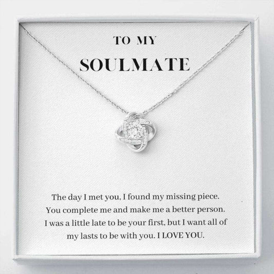 Girlfriend Necklace, Wife Necklace, To My Soulmate Necklace, You Complete Me, Gift For Wife, Girlfriend, Fiance, Future Wife For Karwa Chauth Rakva