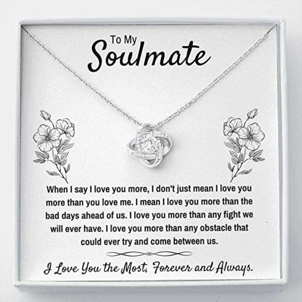 Girlfriend Necklace, Wife Necklace, To My Soulmate Œi Love You The Most” Necklace Gift For Karwa Chauth Rakva