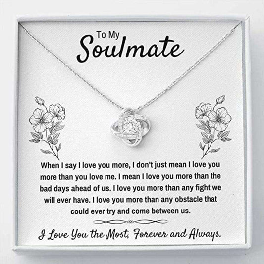 Girlfriend Necklace, Wife Necklace, To My Soulmate Œi Love You The Most” Necklace Gift For Karwa Chauth Rakva