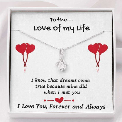 Girlfriend Necklace, Wife Necklace, To The Love Of My Life Necklace. Gift For Wife Fiance Girlfriend Babe For Karwa Chauth Rakva