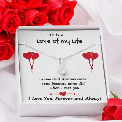 Girlfriend Necklace, Wife Necklace, To The Love Of My Life Necklace. Gift For Wife Fiance Girlfriend Babe For Karwa Chauth Rakva