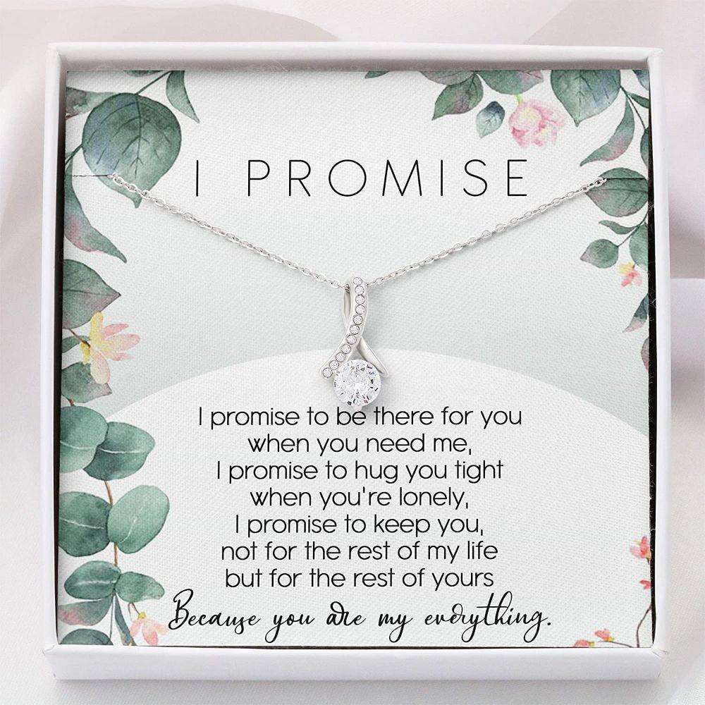 Girlfriend Necklace, Wife Necklace, You Are My Everything Gift “ Promise Necklace For Herwith Gift Box For Karwa Chauth Rakva