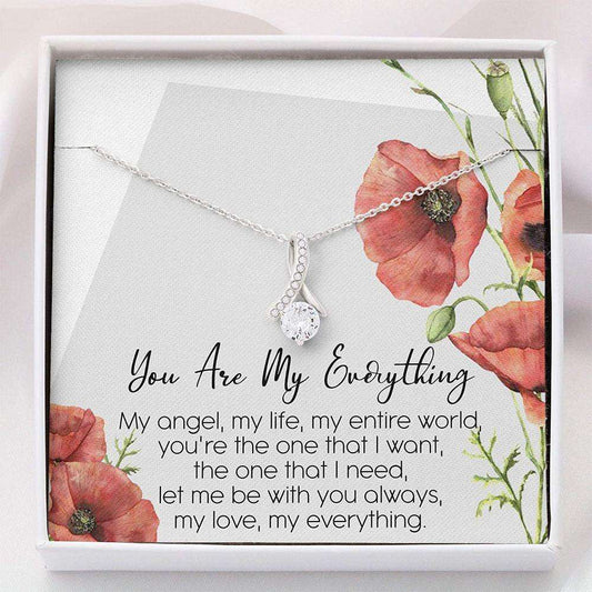 Girlfriend Necklace, Wife Necklace, You Are My Everything Necklace “ Gift For Her “ Necklace With Gift Box For Karwa Chauth Rakva