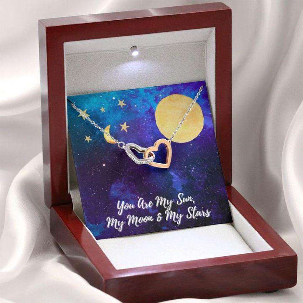 Girlfriend Necklace, You Are My Sun Moon Stars “ Gift Necklace With Message Card Gifts For Friend Rakva