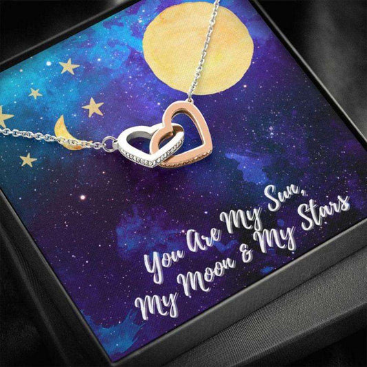 Girlfriend Necklace, You Are My Sun Moon Stars “ Gift Necklace With Message Card Gifts For Friend Rakva