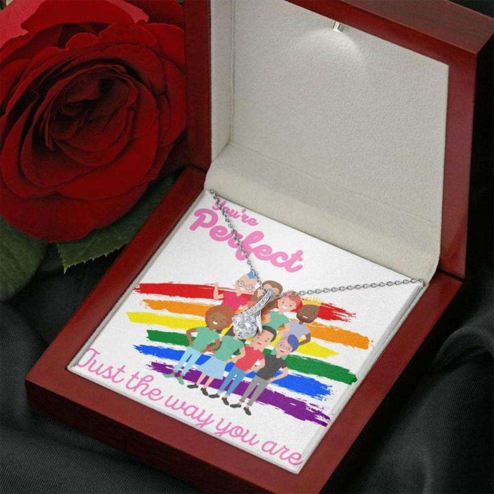 Girlfriend Necklace, You’Re Perfect Lbgtq+ The Gifts For Friend Rakva