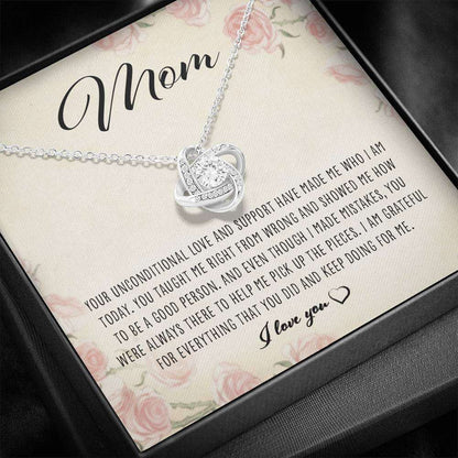 Girlfriend Necklace, Your Unconditional Love And Support “ Love Knot Necklace Gift For Bride Rakva