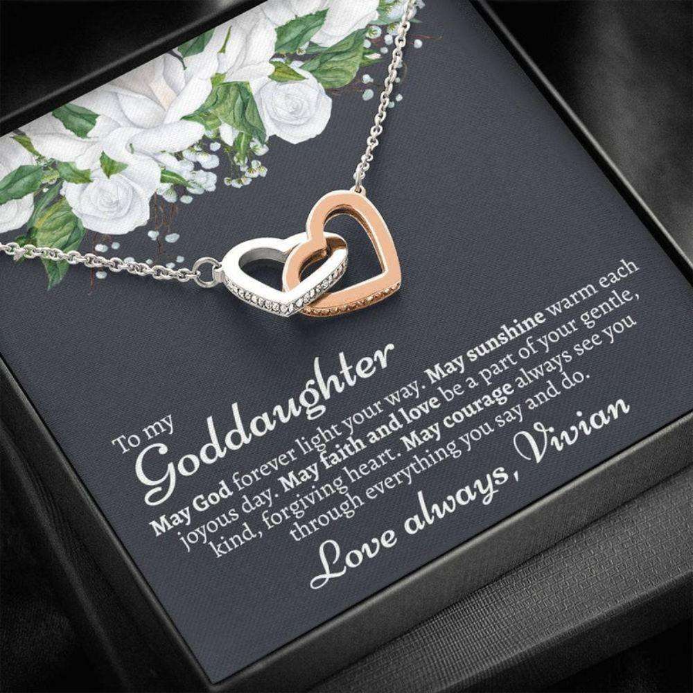 Goddaughter Necklace Gift, Gift From Godmother, Baptism Necklace Gifts For Daughter Rakva