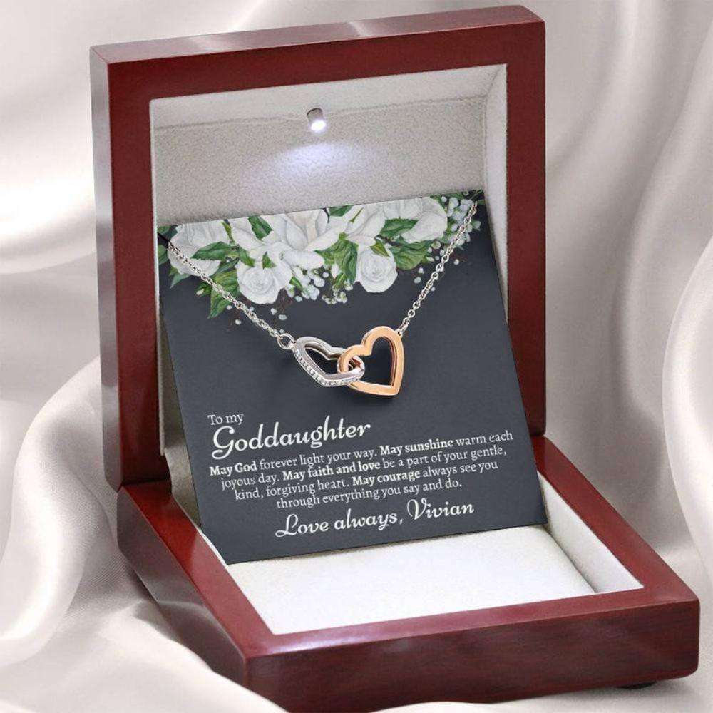 Goddaughter Necklace Gift, Gift From Godmother, Baptism Necklace Gifts For Daughter Rakva