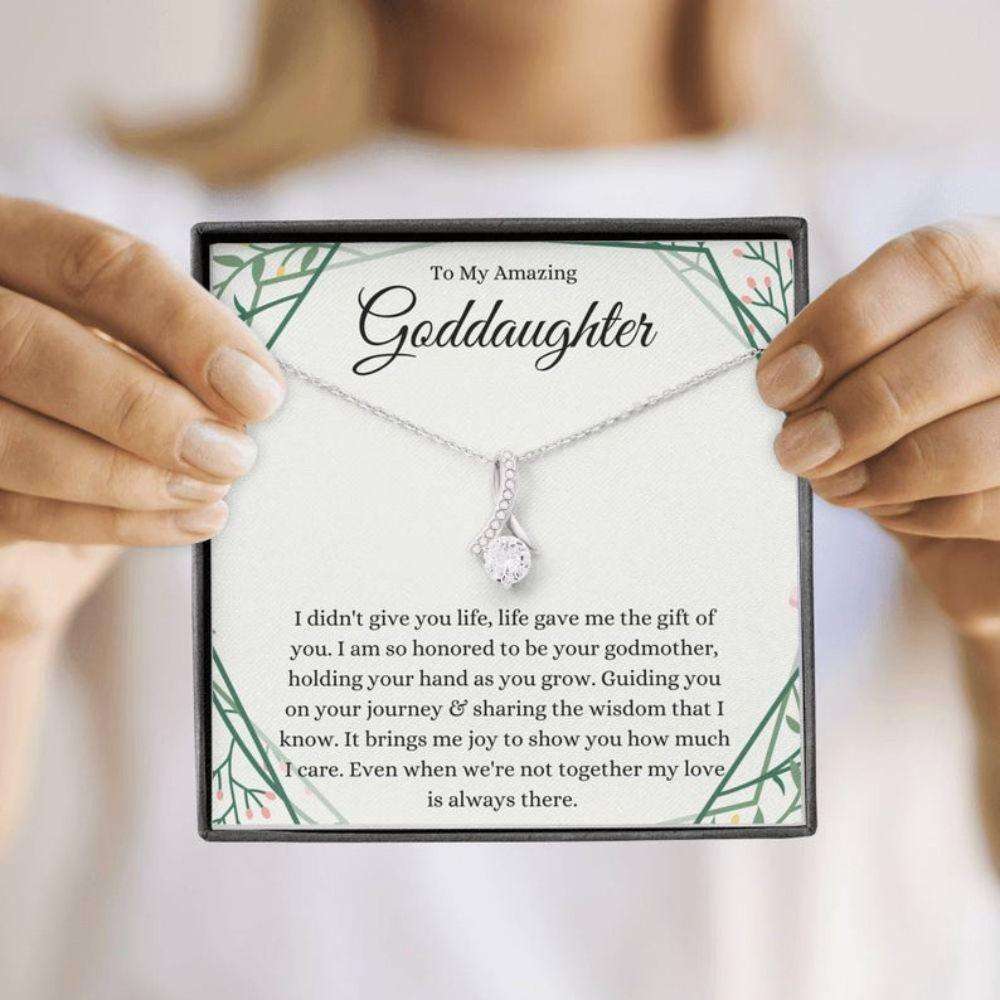 Goddaughter Necklace, Gifts For Goddaughter From Godmother, First Communion Necklace Gifts For Daughter Rakva